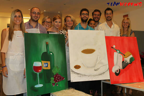 Creative Team Building Action Painting in Qatar